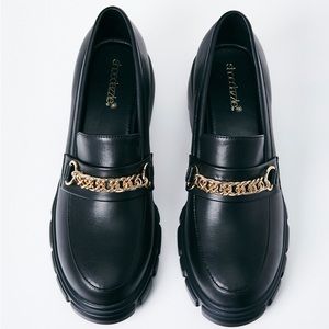 LELI CHAIN DETAIL LUG SOLE LOAFER - shoedazzle